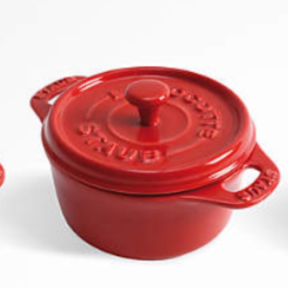 NIB Staub Cherry Red Mini Cocotte